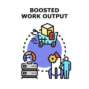 Boosting work output and performance with optimized workflow Stock Illustration