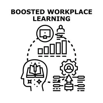Boosting workplace learning process for career development Stock Illustration