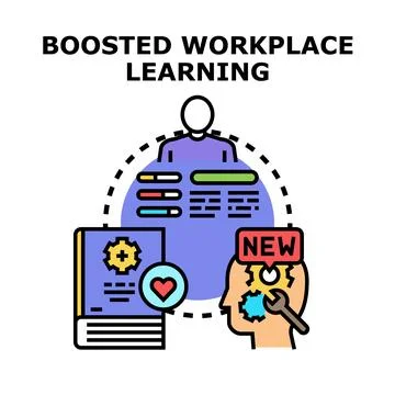 Boosting workplace skill learning and development Stock Illustration