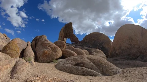Boot Arch time lapse at Alabama Hills during the day Stock Footage 110824784
