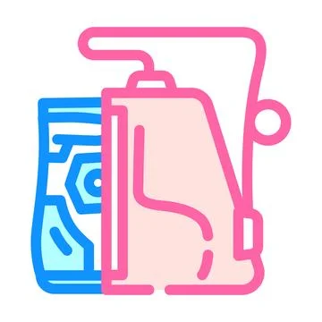 Boot bag snowboard color icon vector illustration Stock Illustration