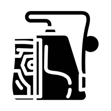 Boot bag snowboard glyph icon vector illustration Stock Illustration