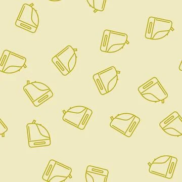 Boot bag snowboard line seamless pattern Stock Illustration