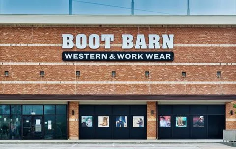 Boot Barn storefront in Houston, TX. Foto stock