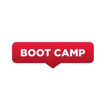 Boot camp button, sign, label, icon. Boot camp speech bubble. Illustrazione stock