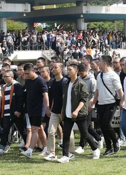 Boot camp gets new batch of conscripts, Seoul, Korea - 14 May 2018 Stockfoto's