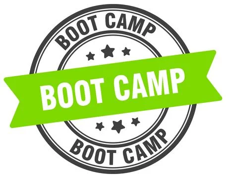 Boot camp stamp. boot camp label on transparent background. round sign Stock Illustration