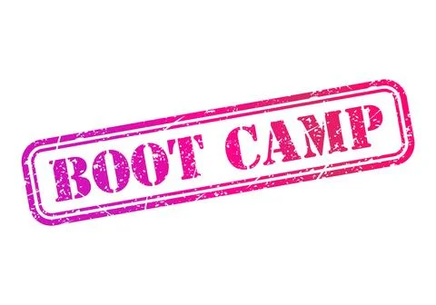 Boot camp stamp symbol, label sticker sign button, text banner vector illustr Stock Illustration
