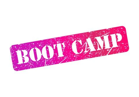 Boot camp stamp symbol, label sticker sign button, text banner vector illustr 스톡 일러스트