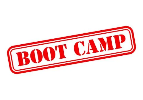 Boot camp stamp symbol, label sticker sign button, text banner vector illustr Stock Illustration