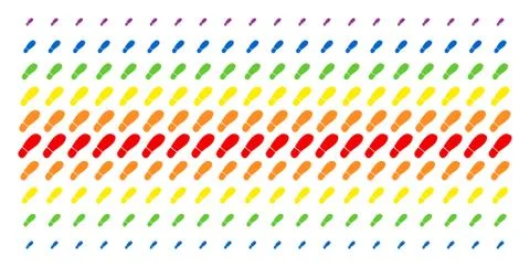 Boot Footprint Shape Halftone Spectral Effect Stock Illustration