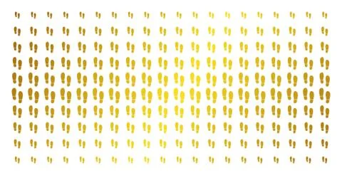 Boot Footprints Gold Halftone Effect Stock Illustration