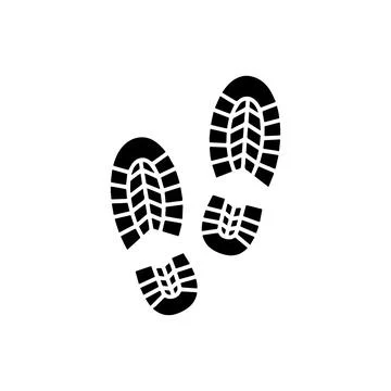 Boot footprints icon with tread pattern. Vector illustration design. Stock Illustration