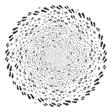 Boot Footprints Twirl Exploding Globula 스톡 일러스트