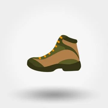 Boot. Icon. Flat Stock Illustration