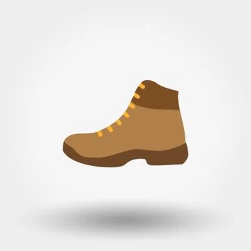 Boot. Icon. Flat Stock Illustration