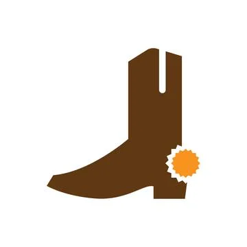 Boot icon logo design template isolated illustration Stock Illustration