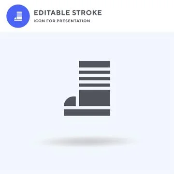 Boot icon vector, filled flat sign, solid pictogram isolated on white, logo Illustrazione stock