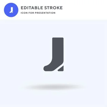 Boot icon vector, filled flat sign, solid pictogram isolated on white, logo i Illustrazione stock