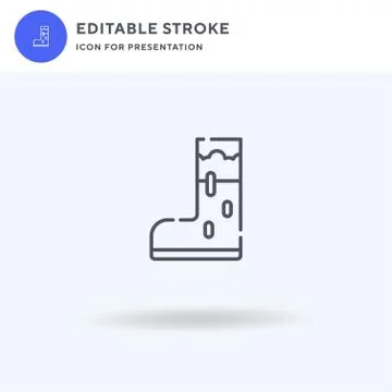 Boot icon vector, filled flat sign, solid pictogram isolated on white, logo i Illustrazione stock