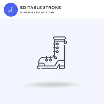 Boot icon vector, filled flat sign, solid pictogram isolated on white, logo Illustrazione stock