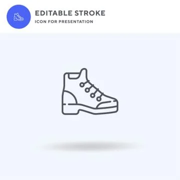Boot icon vector, filled flat sign, solid pictogram isolated on white, logo Illustrazione stock