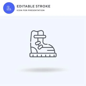 Boot icon vector, filled flat sign, solid pictogram isolated on white, logo Illustrazione stock