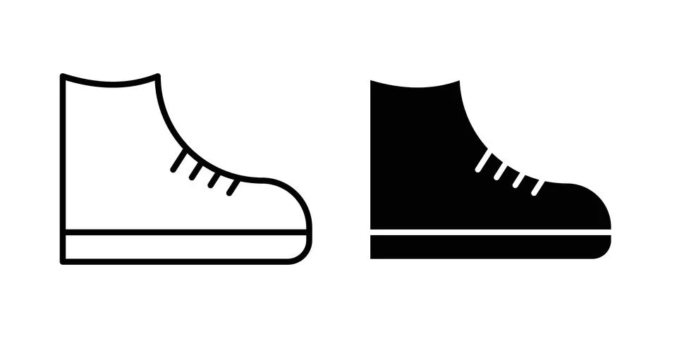 Boot icon vector, symbol, logo illustrations イラスト素材