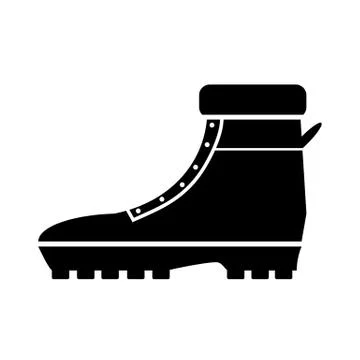 Boot icon on white. Stock Illustration