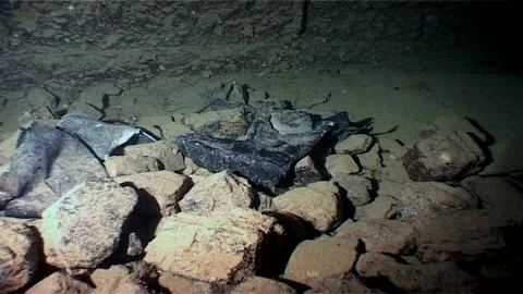 Boot Inside The Hold, Ss Thistlegorm Wreck Stock Footage 284911211