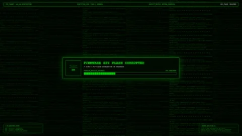 Boot kit Hardware Compromise Root Control Exploit Green Animation. Видео 346969148