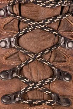 Boot Laces - Working Boots Stock Photos