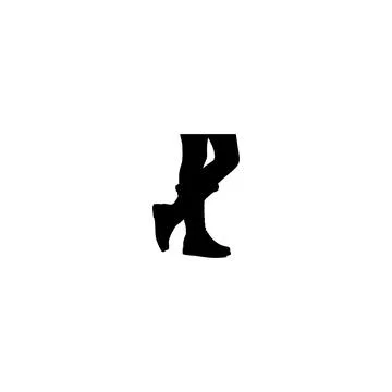 Boot on legs icon. Simple style see on your feet app background symbol. bra.. Stock Illustration