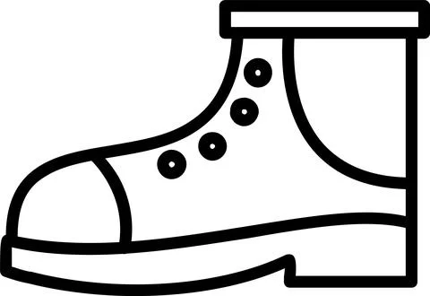 Boot Line Icon Design Stock Illustration