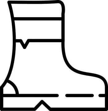 Boot Line Icon Design Stock Illustration