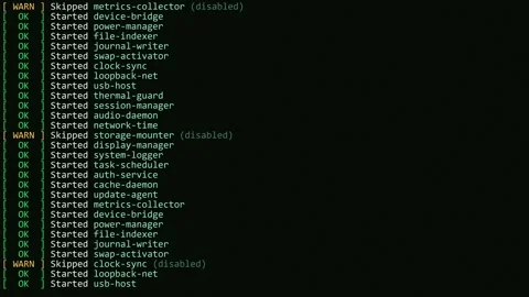 Boot log terminal horizontal Stock Footage 347116360