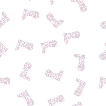 Boot motorcycle glyph seamless pattern Stock Illustration
