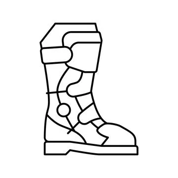 Boot motorcycle line icon vector illustration 스톡 일러스트