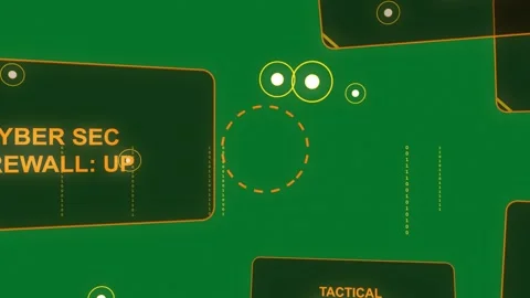 On boot neon HUD animating pulsing target blinking nodes scrolling showing Stock Footage 329503340