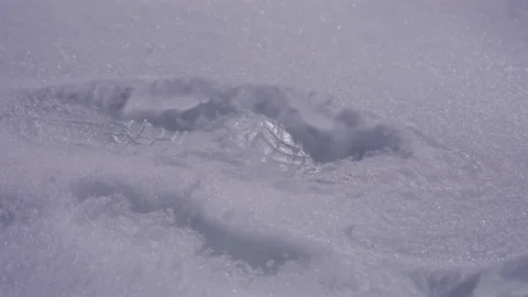 Boot Print in Fresh Snow in Antarctica Video stock 335080510