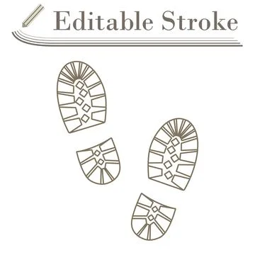 Boot Print Icon Stock Illustration