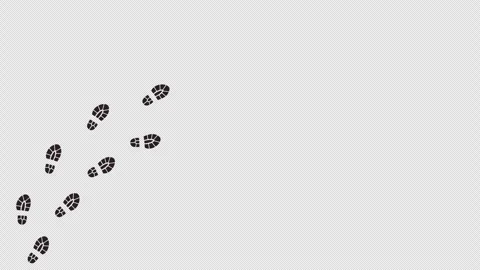 Boot prints animation. Stock Footage 256150254