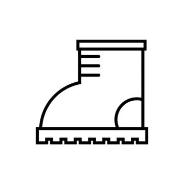 Boot shoe construction isolated icon Stock Illustration