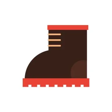 Boot shoe construction isolated icon Stock Illustration