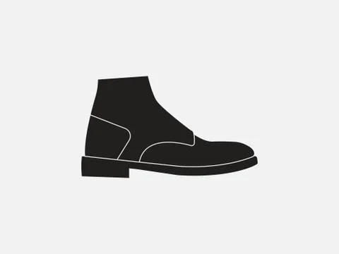 Boot, shoe icon. Vector illustration, flat design. イラスト素材