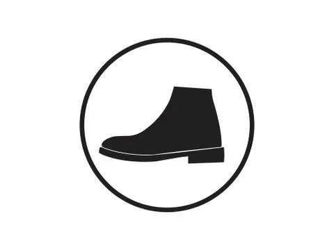 Boot, shoe icon. Vector illustration, flat design. イラスト素材