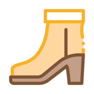 Boot Shoe Icon Vector Outline Illustration Stock Illustration