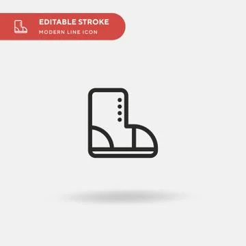 Boot Simple vector icon. Illustration symbol design template for web mobile U Stock Illustration