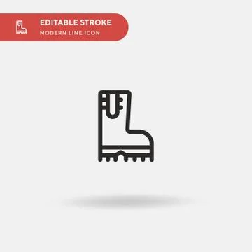 Boot Simple vector icon. Illustration symbol design template for web mobile U Stock Illustration