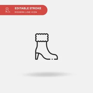 Boot Simple vector icon. Illustration symbol design template for web mobile UI Stock Illustration